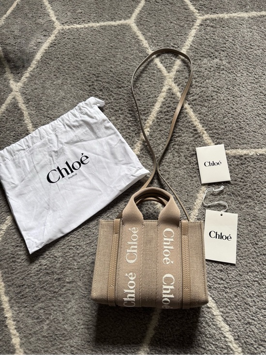 Chloe Handbags - Chloe Mini Woody Tote Boyish Brown Beige